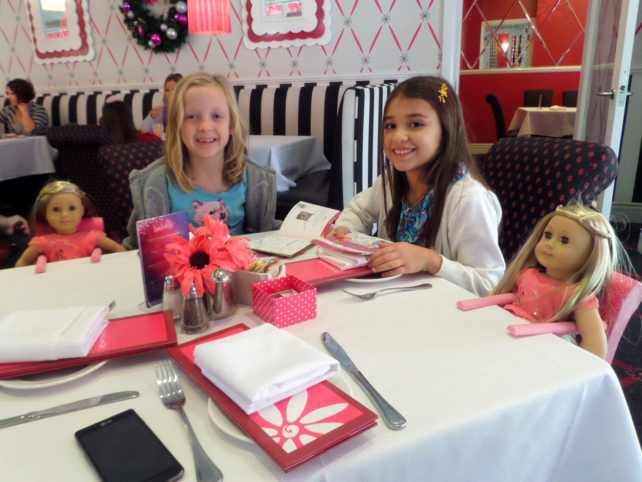 american girl doll store lunch